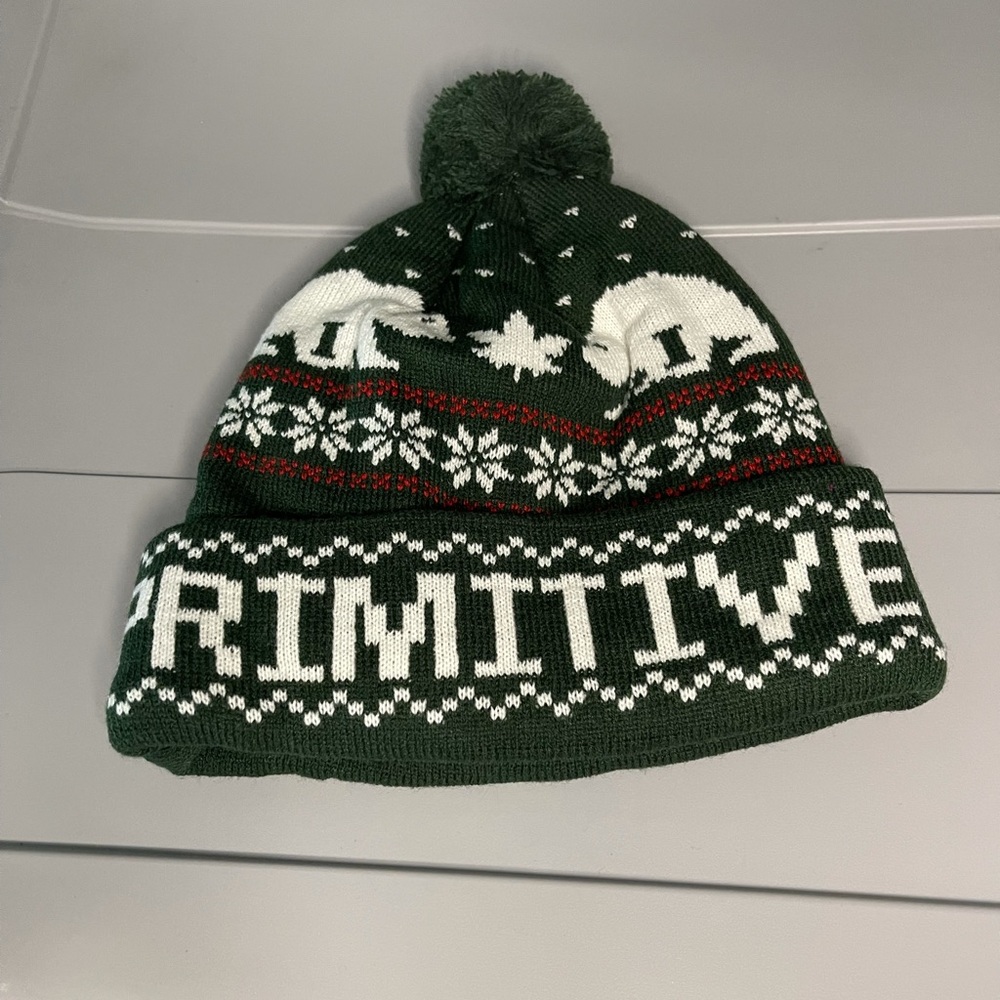 Primitive Jolly Bear Pom Cuff Beanie